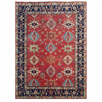 Rust and Blue Persian Wool Rug – Exquisite Hand-Knotted Craftsmanship (Design Code - HKC-009) Manufacturers, Suppliers, Exporters in Malaysia