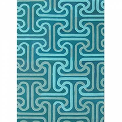 Sky Blue Wool Rug – Hand-Tufted, Loop Pattern (Design Code 060) Manufacturers, Suppliers, Exporters in Noida