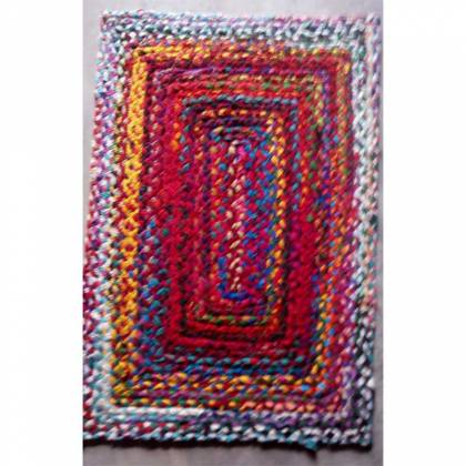 Wool Multi Color Flat Weave Hand Woven Rug (Design BR-006) Manufacturers, Suppliers, Exporters in Noida